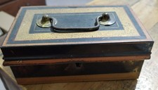 Antique/Vintage Metal Cash Tin with Compartment Tray for Money
