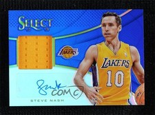 2013-14 Panini Select Jersey Auto Blue Prizm 14/20 Steve Nash #10 Auto HOF 8q5