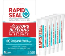 Wound Gel (5 Tubes) | Stops Bleeding in Seconds, Ideal for Cuts, Scrapes and Raz