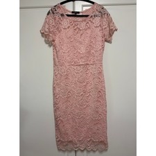 Pink Crochet Lace Dress by Ambiance