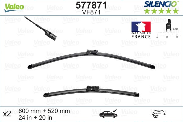 VALEO-OE 577871-OE Wiper Blade for AUDI,PORSCHE