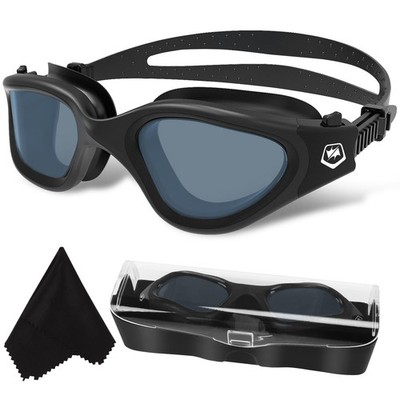 WIN.MAX Swimming Goggles Swim Pool Anti Fog All Black-polarize-dark