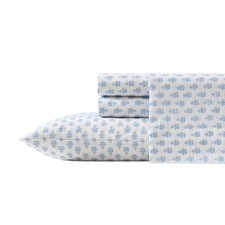 Laura Ashley - King Size Sheet Set 100 Cotton Percale Bedding Matching