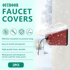 2 Pack Outdoor Faucet Covers for Winter, Heavy Duty Faucet Spigot Covers Wint...