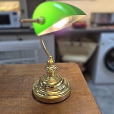 Vintage Brass Bankers Desk