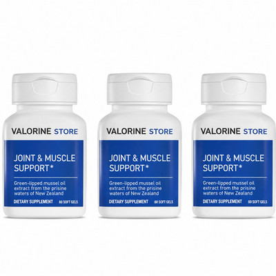 3Pack JOINT and MUSCLE SUPPORT  XL 60 Capsules-Green Lipped Mussel