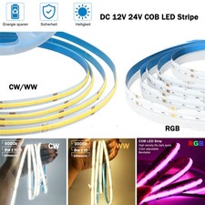 Striscia LED COB 12V 24V striscia nastro RGB bianco caldo bianco freddo nessun punto luce DE