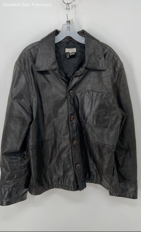 Simple D'anvers Leather Jacket Size Large Men Reg… - image 1