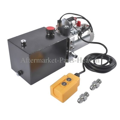 4 Quart Single Acting Hydraulic Pump for Dump Trailers 12 Volts Quick Lifting