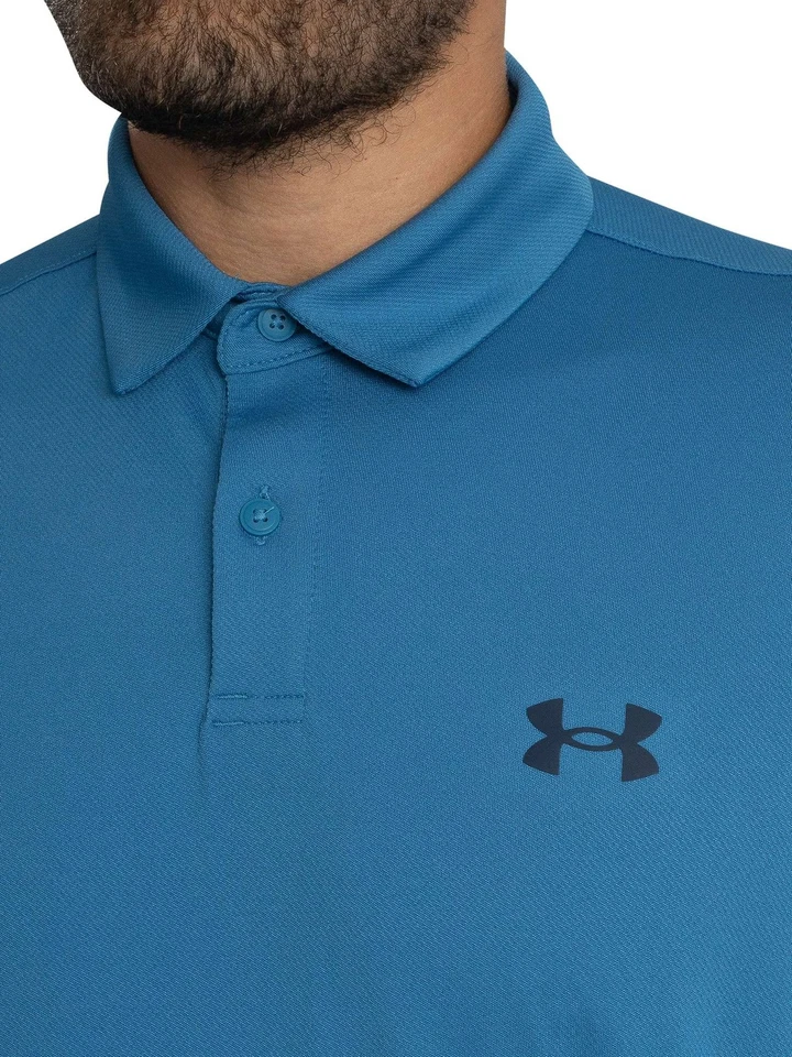 Under Armour Pour des hommes Polo de golf Matchplay, Bleu - Photo 4/4