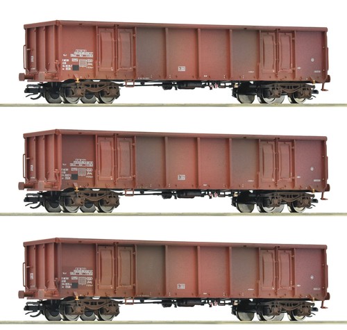 Roco 6680017 TT DR Set offene Güterwagen Bauart Eas gealtert Ep. 4 neu/ovp. | Condition: Neu