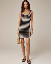 NEW J Crew Scallop-trim sweater-dress in stripe Size M
