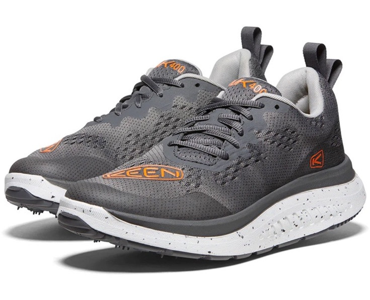 KEEN WK400 Scarpa da Passeggio Uomo Taglia US 10.5 Acciaio Grigio Scarlatto Ibis