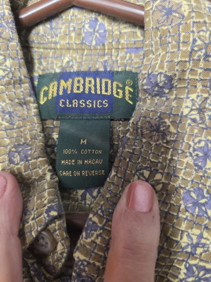 Vintage 90s Mens Cambridge Classic Cotton Button Down Shirt Mens Size Medium - Image 3 of 4