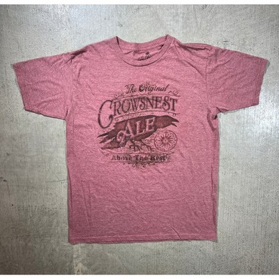 Crowsnest Ale T-Shirt The Easy Life Medium Burgundy Beer Pub