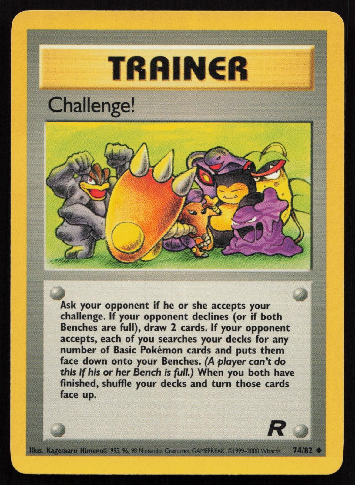 Challenge! 74/82 Uncommon Team Rocket Pokemon Unlimited Moderately Played