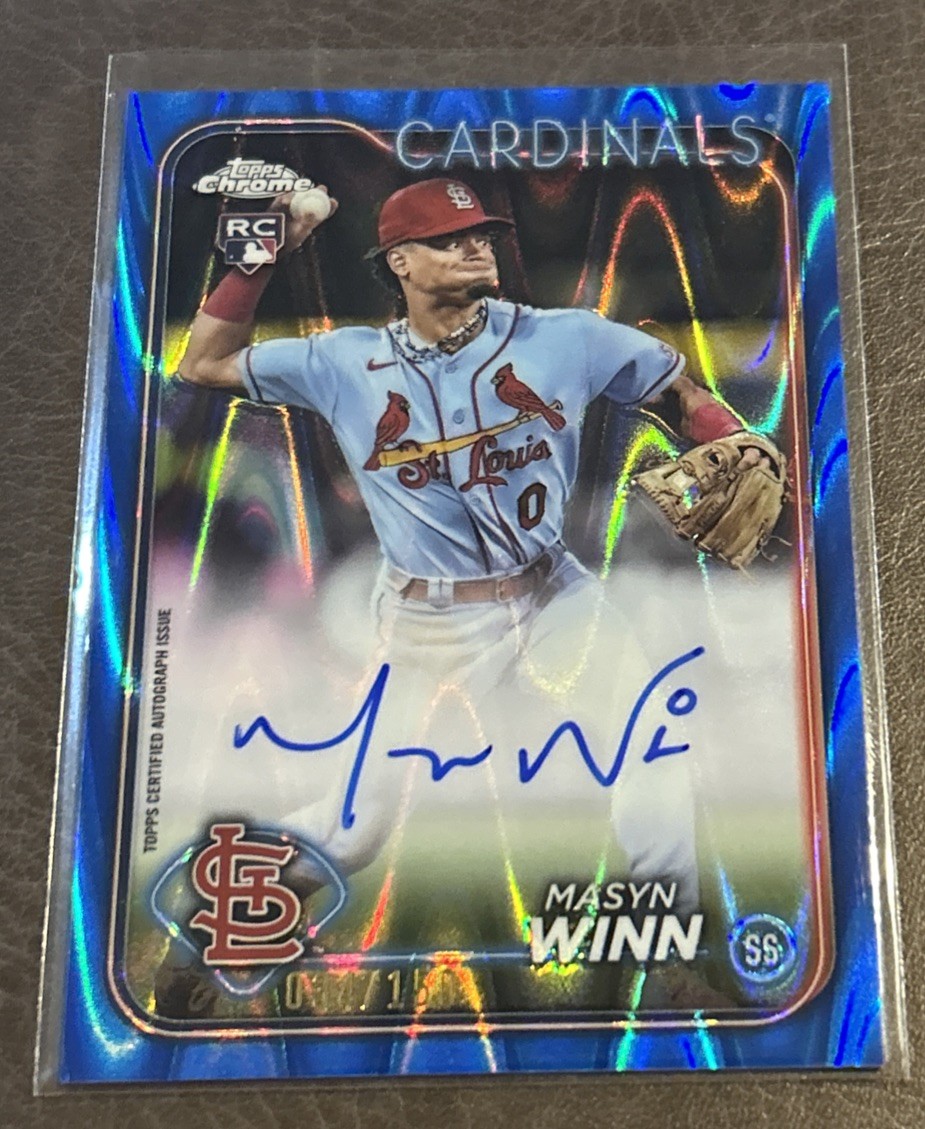 MASYN WINN 2024 Topps Chrome #RA-MW Blue Refractor RC Rookie Autograph Auto /150