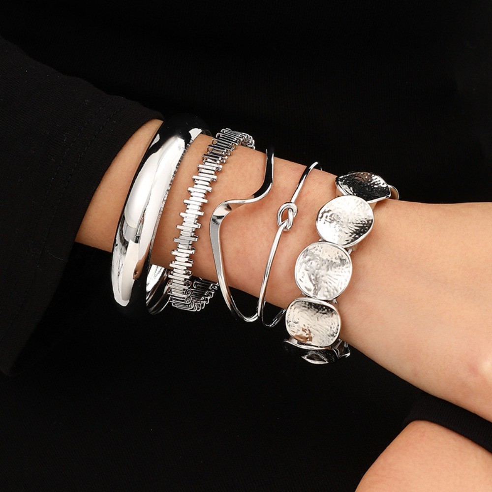 5Pcs/Set Delicate Knot Cuff Bracelets Women's Hand Bracelet Jewelry Gifts