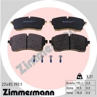 Bremsbelagsatz Scheibenbremse Zimmermann 22485.190.1 FüR Jaguar Pace X540 P160