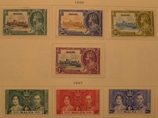 Malta Scott #184-190, 2 Sets, Mint OG HR