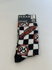 PIXAR CARS LIGHTNING MCQUEEN CREW SOCKS 9-13