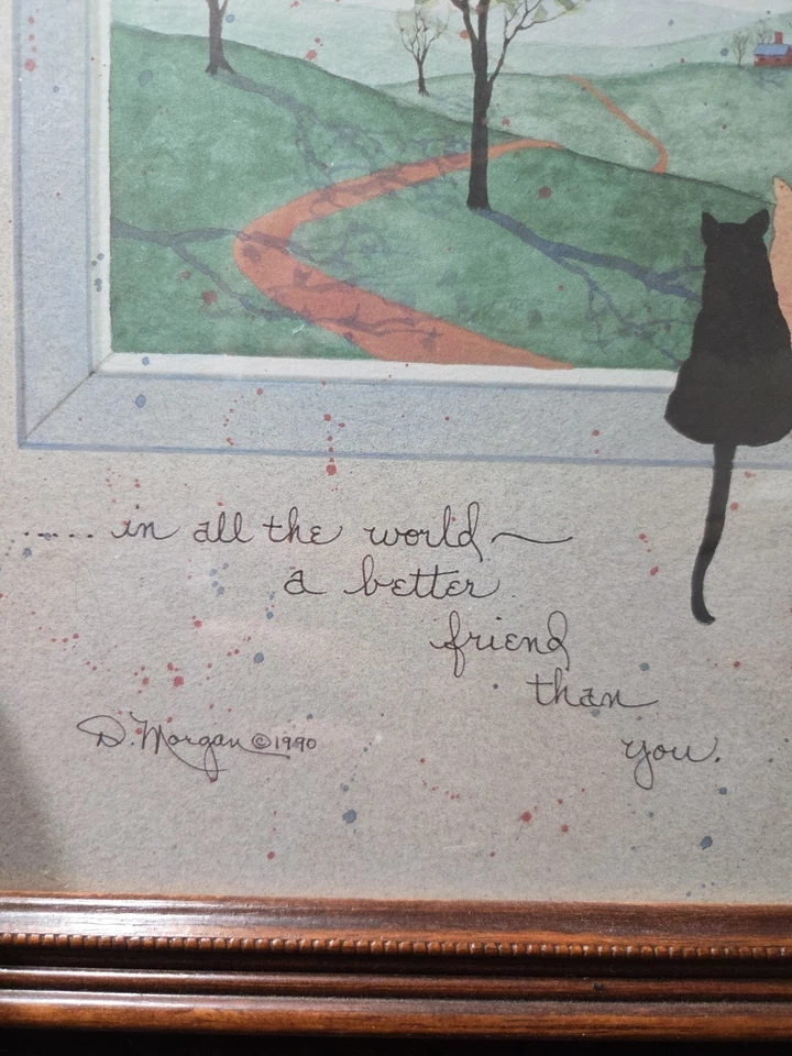 Impressão artística D. Morgan 1990 1030 # 414 Cats Friends - Imagem 4 de 4