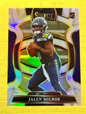 Jalen Milroe 2025 Panini Select Football Concourse Holo Silver Seattle Seahawks