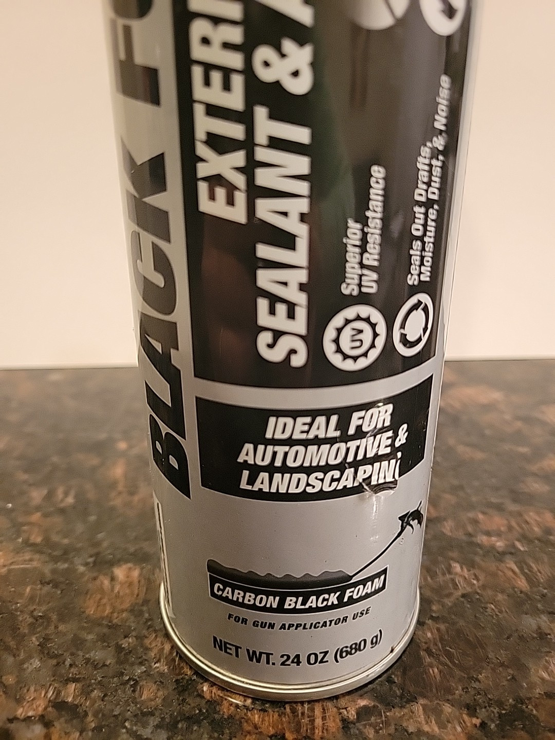 2(Two) DAP Touch N Seal Exterior Foam Sealants & Adhesive Carbon Black - 24oz.ea