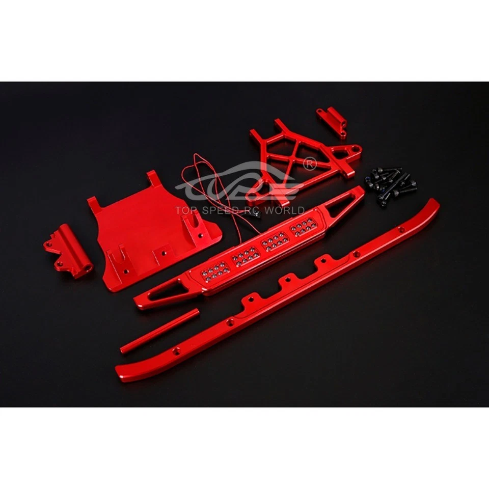 Parachoques delantero de aleación CNC con kit de luces para 1/5 Losi 5ive T RV LT KM X2 FID Foto 4 de 4