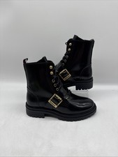 Barbour Women’s Ouseburne Leather Lace Up Ankle Boots Black UK 4 EU 37 New