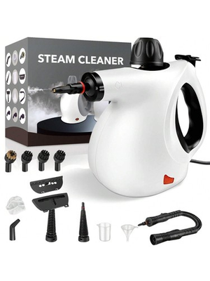 #ad Pressurized Handheld Steam Cleaner Multi Surface Steamer with 12Pcs Cleaning Kit $27.99