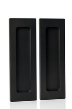 6  Finger Flush Pulls for Closet Pocket  Sliding Barn Door Handle Set  Rect...