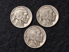 1936 Buffalo Nickels P,D, and S
