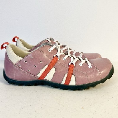 CAT Caterpillar Womens Leather Shoes Pink Orange White Size 8.5 No