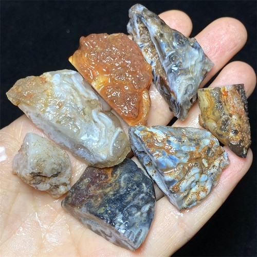 99g Natürlicher Seltener Kristall Alien Achat Geode Quarz Kristall Heilung Brasilien C984