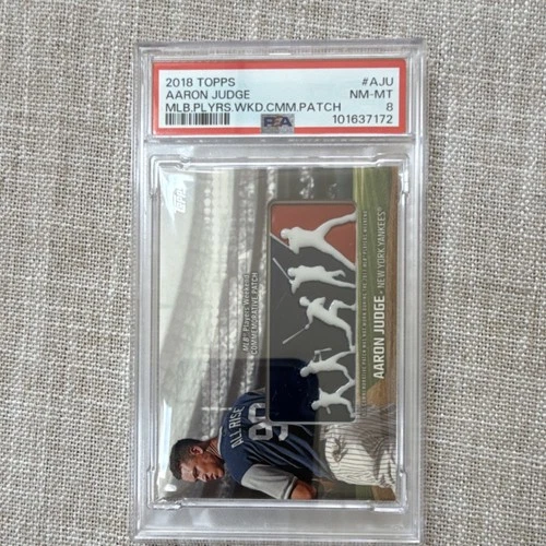 2018 Topps Players Weekend Patch Insert Aaron Judge New York Yankees PSA 8
