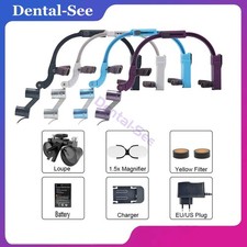 Luce di testa LED dentale lente di ingrandimento binoculare lente di ingrandimento fascia chirurgica 2,5/3,5X