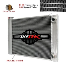 2 Row Aluminum Radiator For Chevy GM SBC BBC 26"X19" Universal High Performance