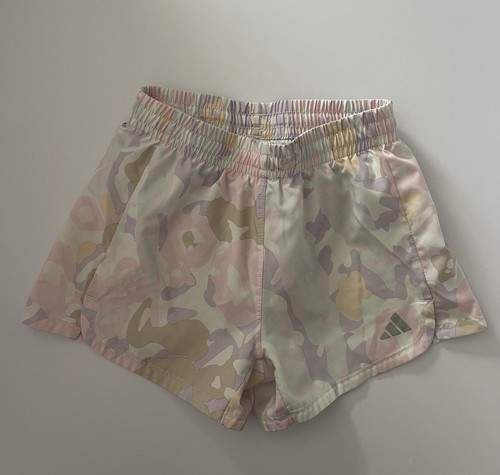 Adidas Girls Runners Size Medium Pastel Camo Shorts Athletic Sportswear M - Picture 6 of 6