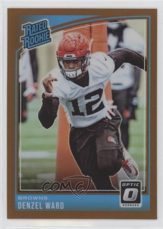 2018 Donruss Optic Rated Rookie Bronze Prizm Denzel Ward #198 8d2