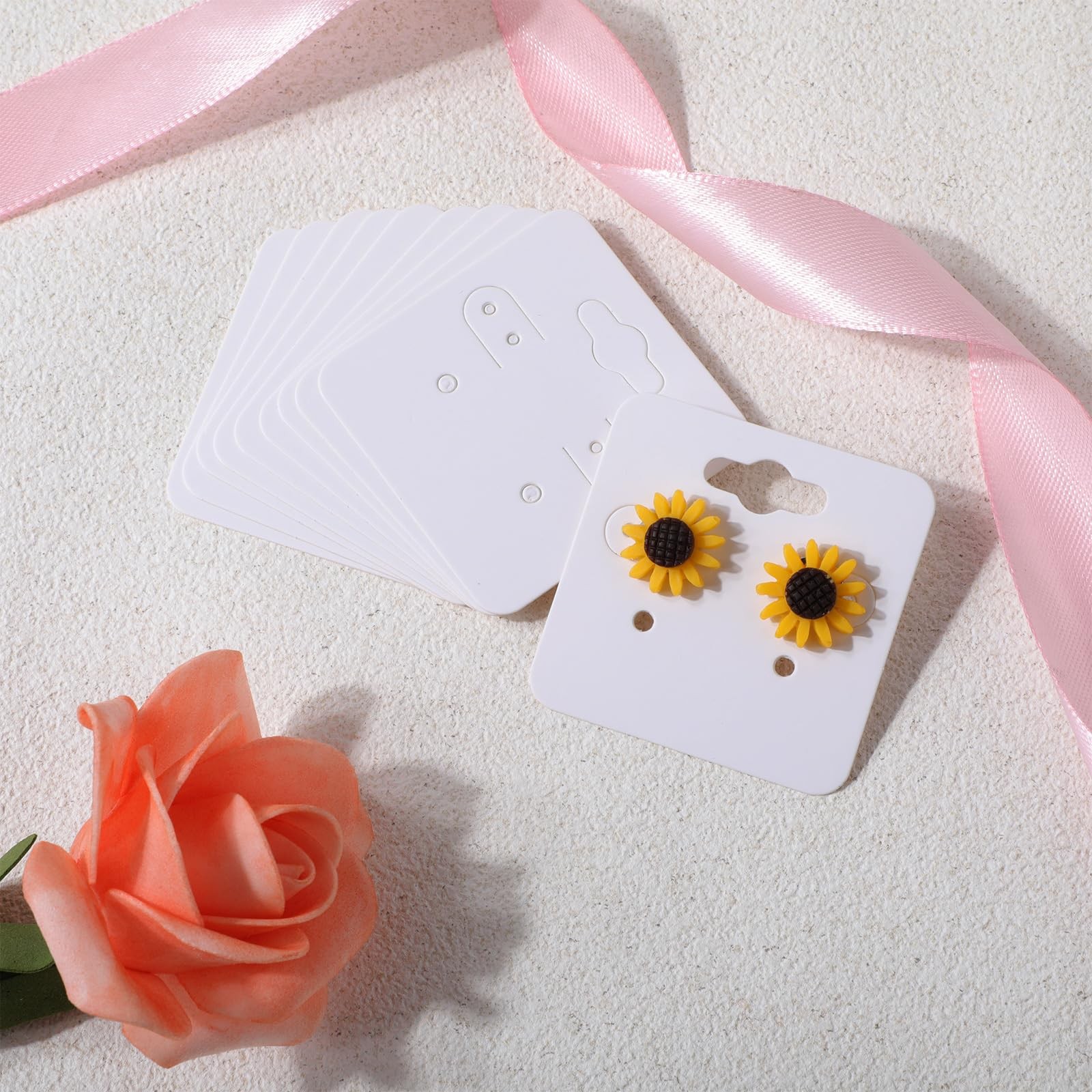 100 Pcs 2 Inch Earring Display Holder Cards for Selling Packaging DIY Crafts