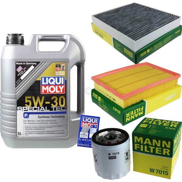 Mann Inspektionspaket 5L Liqui Moly Special Tec 5W-30 FüR Ford Focus C-Max-image