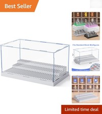 Clear Acrylic Minifigure Display Box with Removable Steps - 35 Figure Capacity