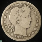 1912-S Barber Quarter - Good+/VG Details: Scratches Mintage of: 708,000