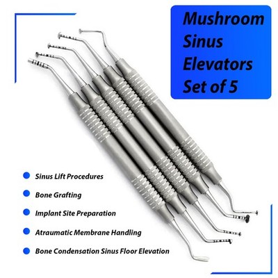 Sinus Elevators Graft Lift Instruments Dental Surgical Mushroom Set