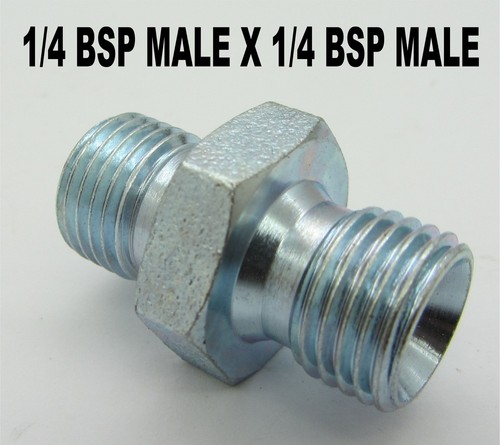 Hydraulic Adaptor Fitting Valve BSP Hose Inch Oil Equal MXM Air Water Adapter - Picture 5 of 17