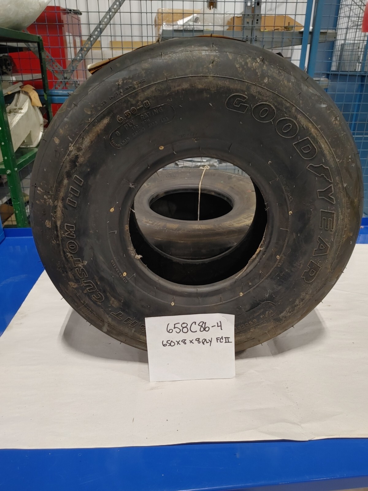 Aircraft Tire-- 6.50 x 8 x 8ply FCII P/N 658C86-4