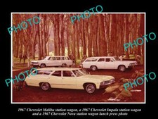 Postcard Size Photo Of 1967 Chevrolet Impala Malibu Nova Sw Launch Press Photo Postcard Size Photo Of 1967 Chevrolet Impala Malibu Nova Sw Launch Press Photo