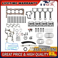 Engine Rebuild - Gasket Piston Con Rod Timing Chain Set Fit Buick Chevrolet 1.4L