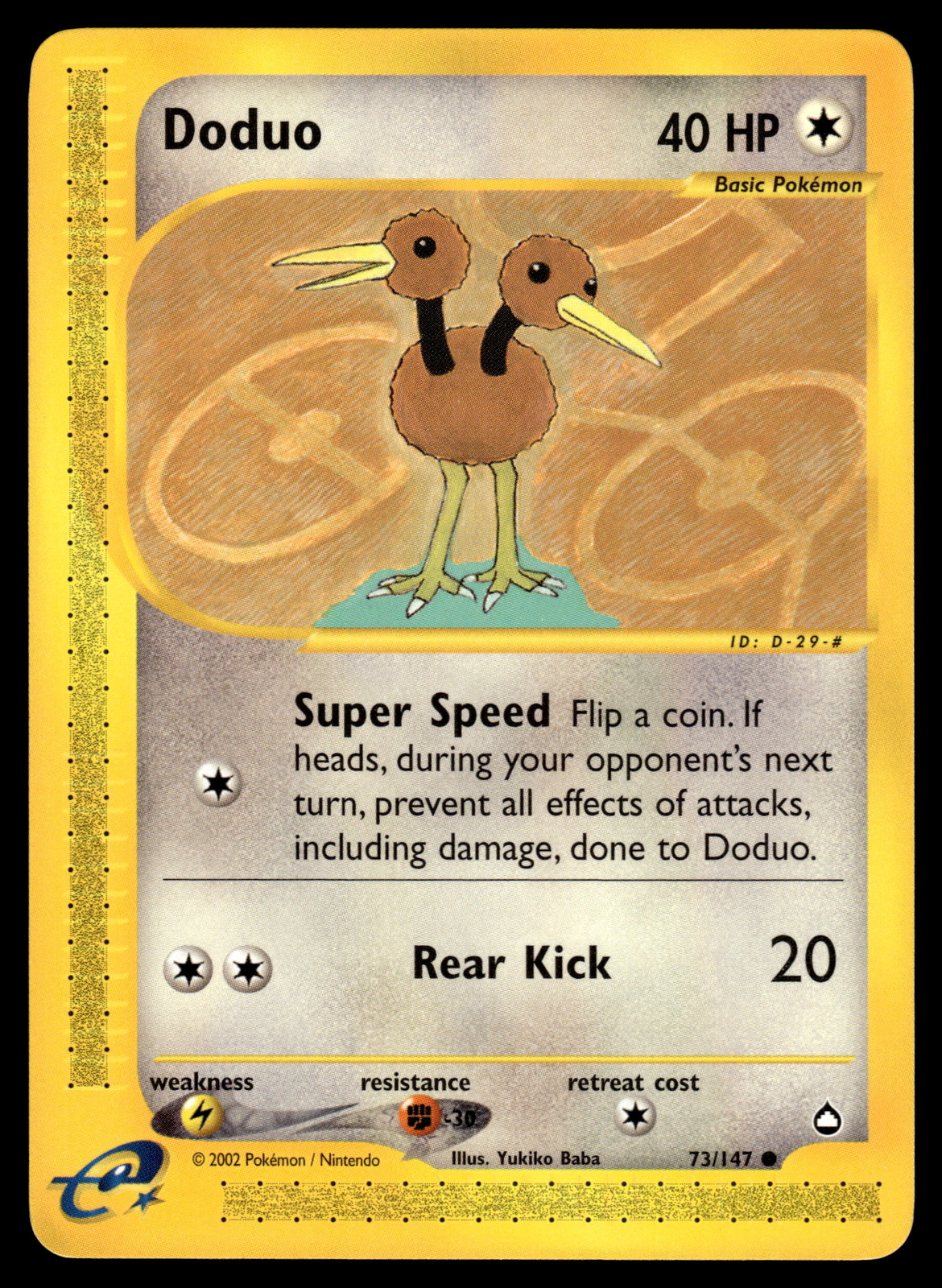 Doduo #073/147 Aquapolis Pokemon Near Mint or Better